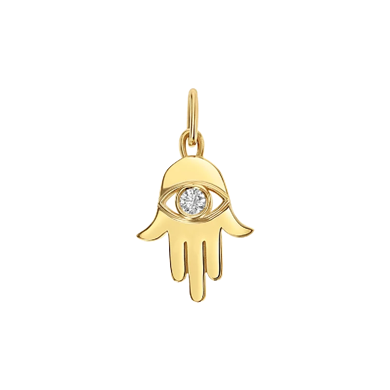 Hamsa Diamond Eye Charm