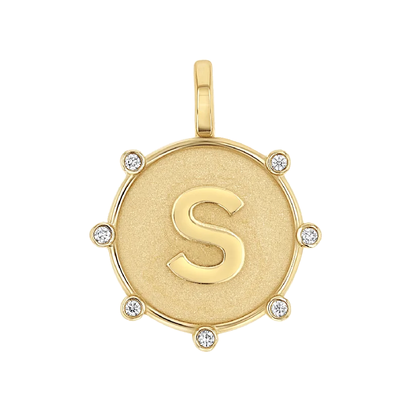 Initial Letter Medallion Charm