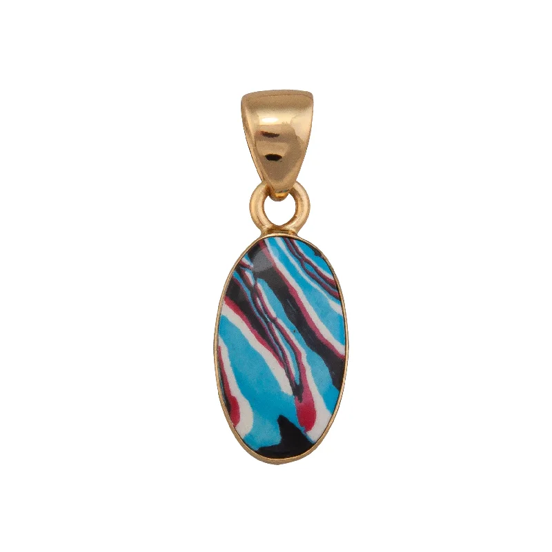 Alchemia Blue Fordite Oval Pendant