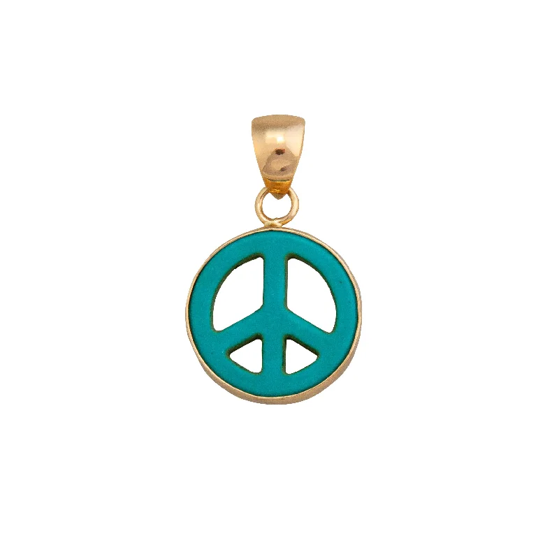 Alchemia Howlite Peace Sign Pendant