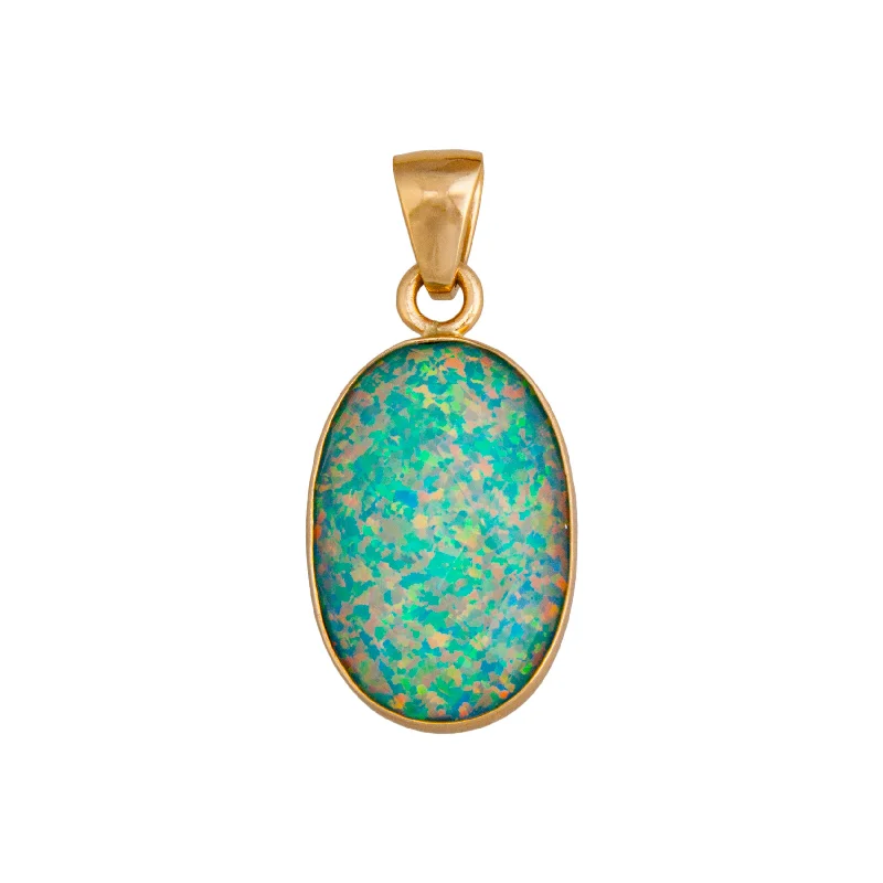 Alchemia Synthetic Emerald Opal Pendant