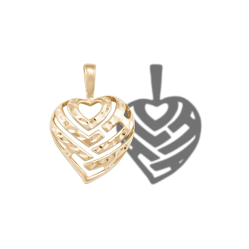 Aloha Heart Pendant in Gold - 18mm