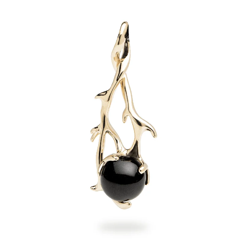 Heritage Black Coral Pendant in Gold