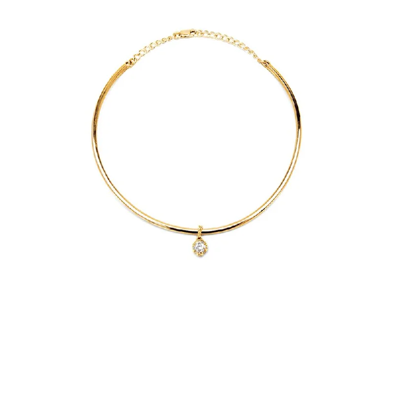 CHARM COLLAR | 14K GOLD & HERKIMER