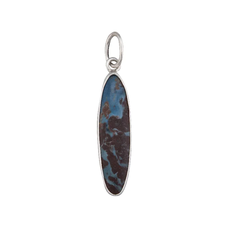 Sterling Silver Aztec Lapis Charm Pendant