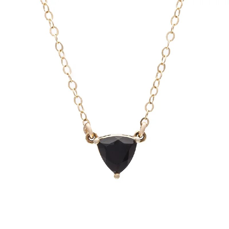 TRILLION PENDANT NECKLACE | ONYX