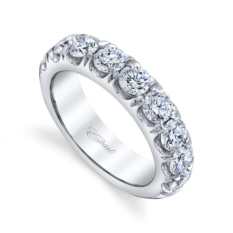 Wedding Band 14 KT White Gold With 2 ctw