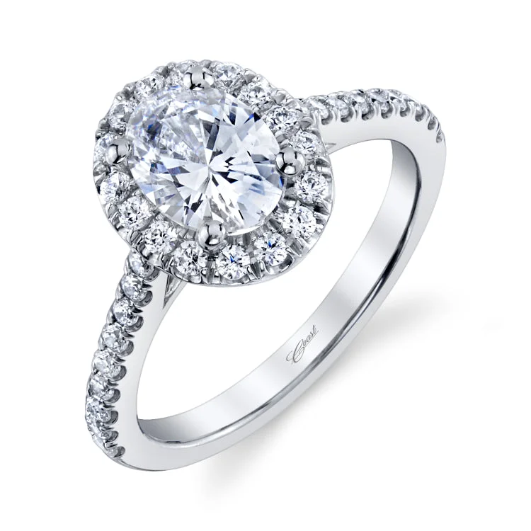 14 KT White Gold Engagement Ring With 0.44 ctw