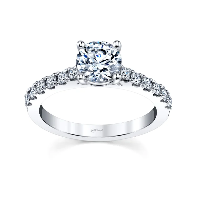 14 KT White Gold Engagement Ring With 0.36 ctw