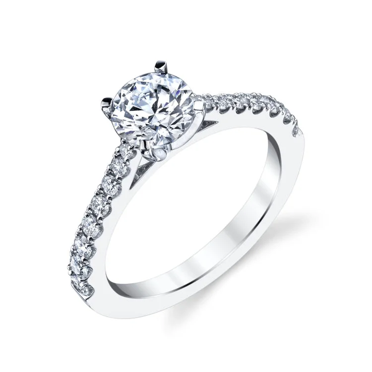 14 KT ENGAGEMENT RING in White Gold