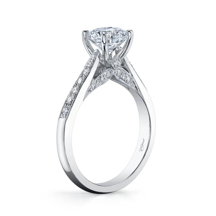 14 KT Engagement ring in White Gold