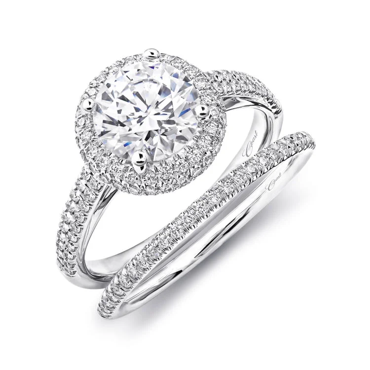 14 KT Engagement ring in White Gold