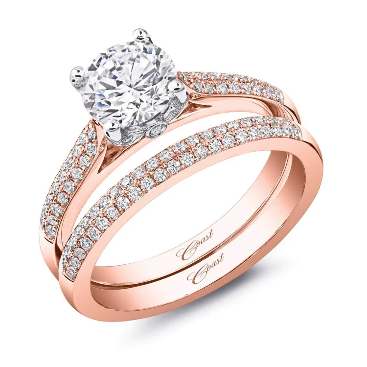 14 KT Engagement ring in Rose/Pink Gold