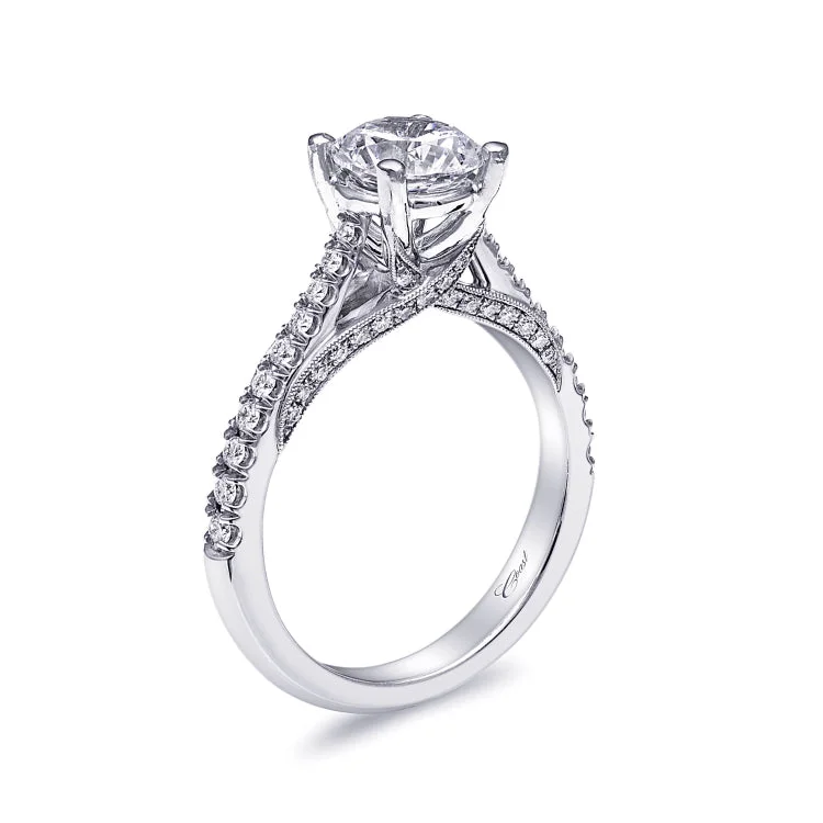 14 KT Engagement ring in White Gold