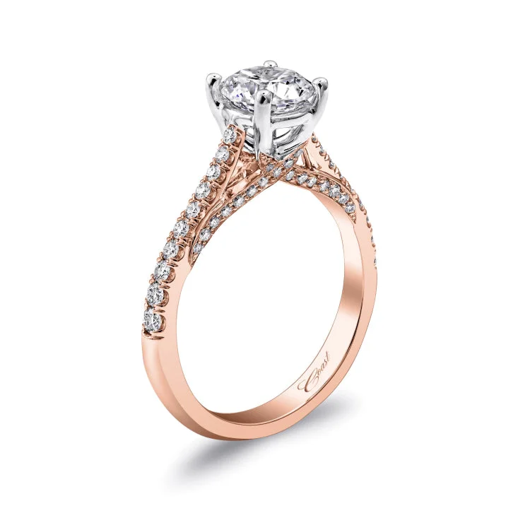 14 KT Engagement ring in Rose/Pink Gold