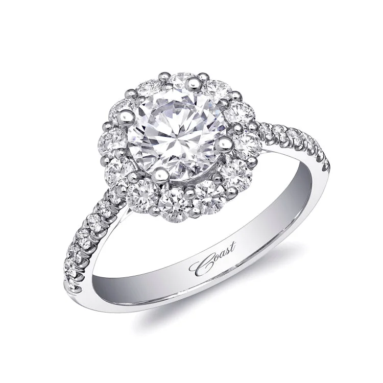 14 KT Engagement ring in White Gold