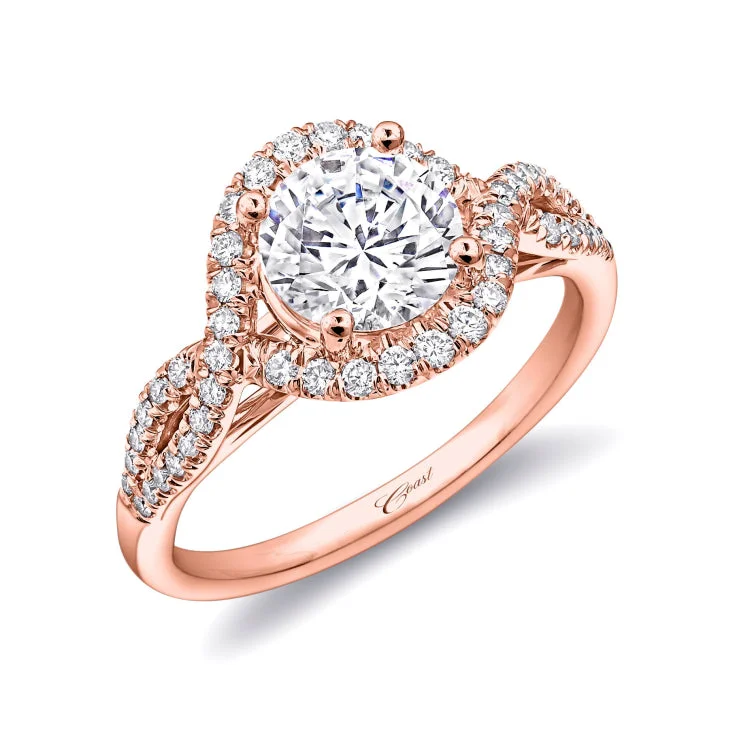 14 KT Engagement ring in Rose/Pink Gold