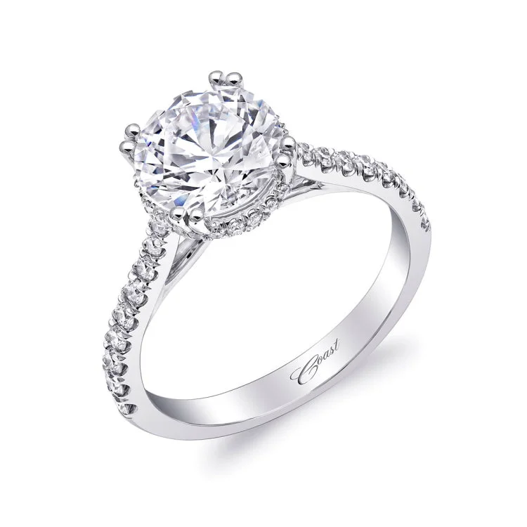 14 KT Engagement ring in White Gold