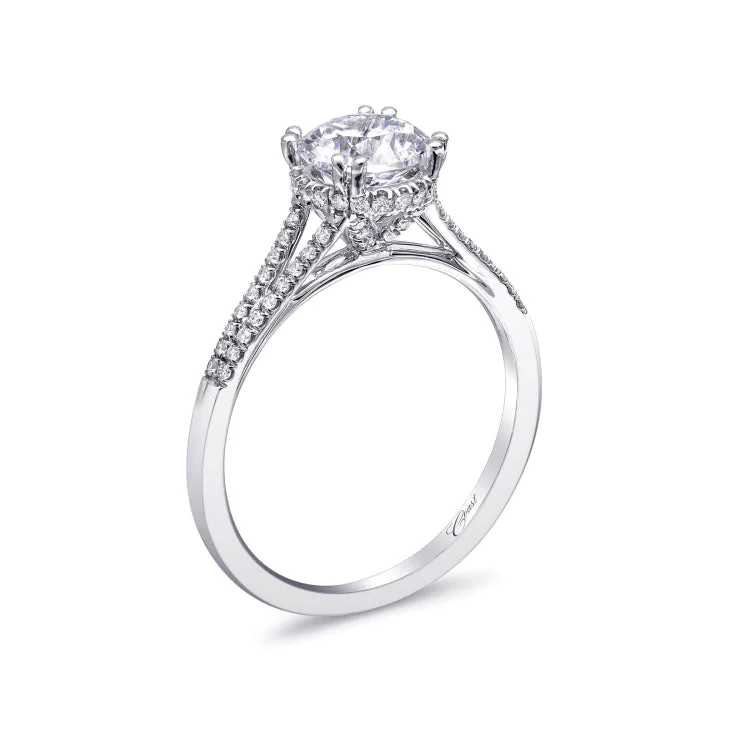 14 KT Engagement ring in White Gold