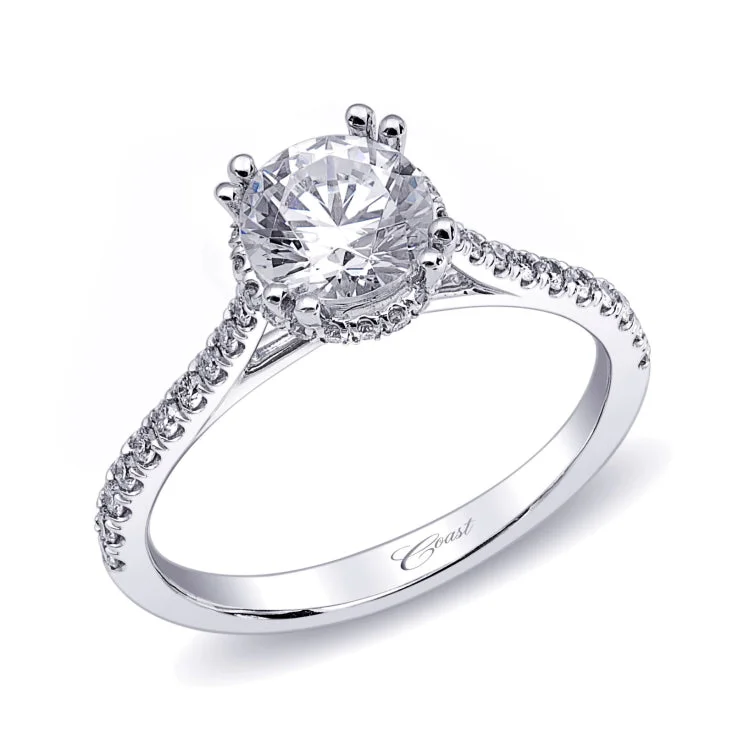 14 KT Engagement ring in White Gold