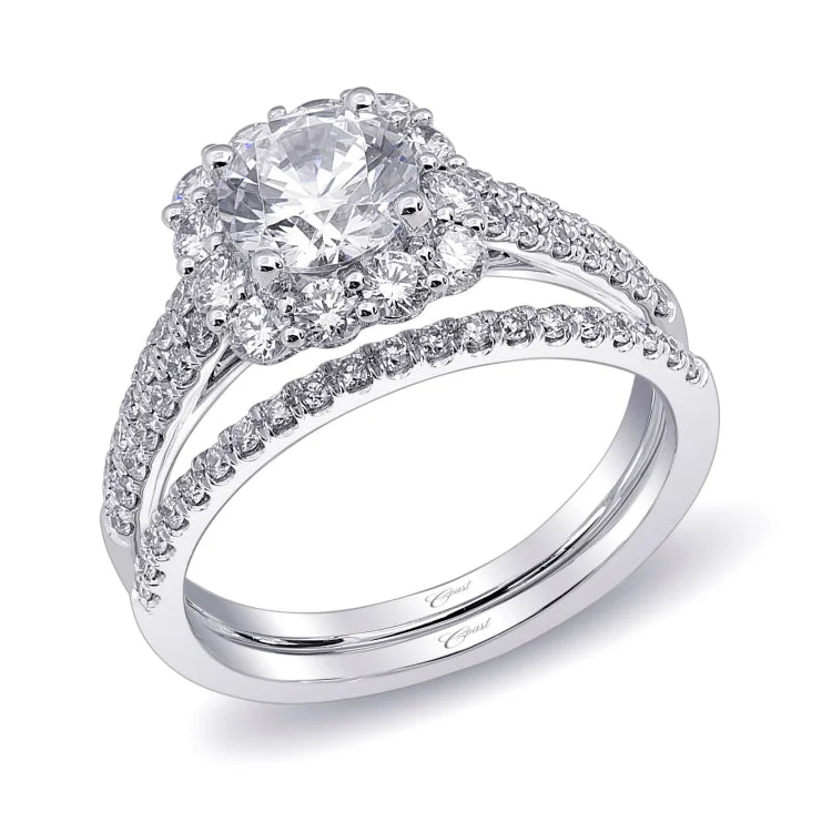 14 KT Engagement ring in White Gold