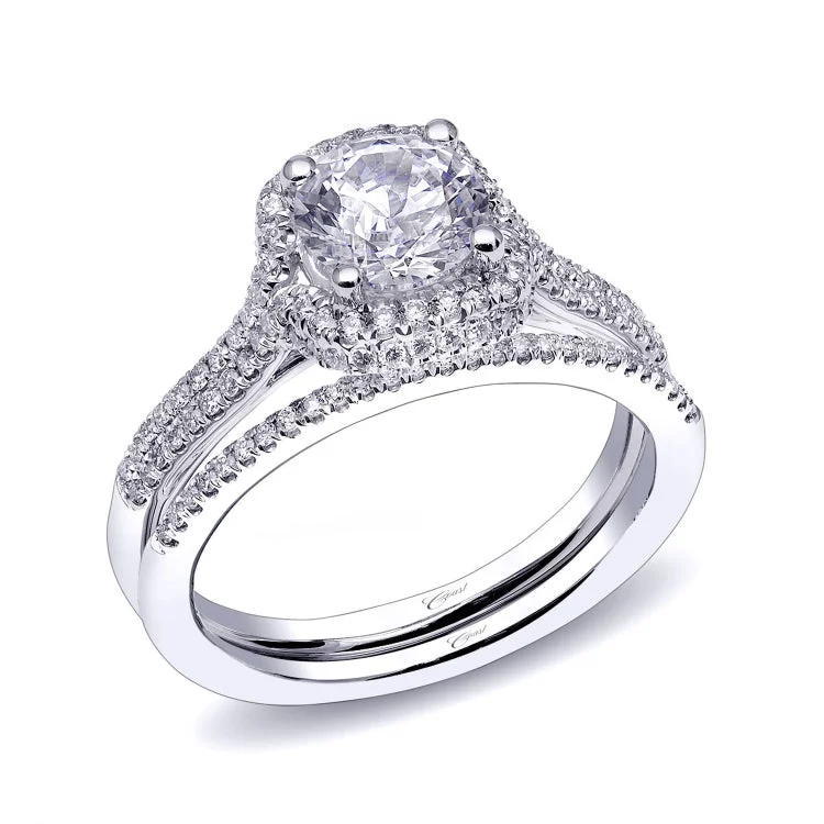 14 KT Engagement ring in White Gold