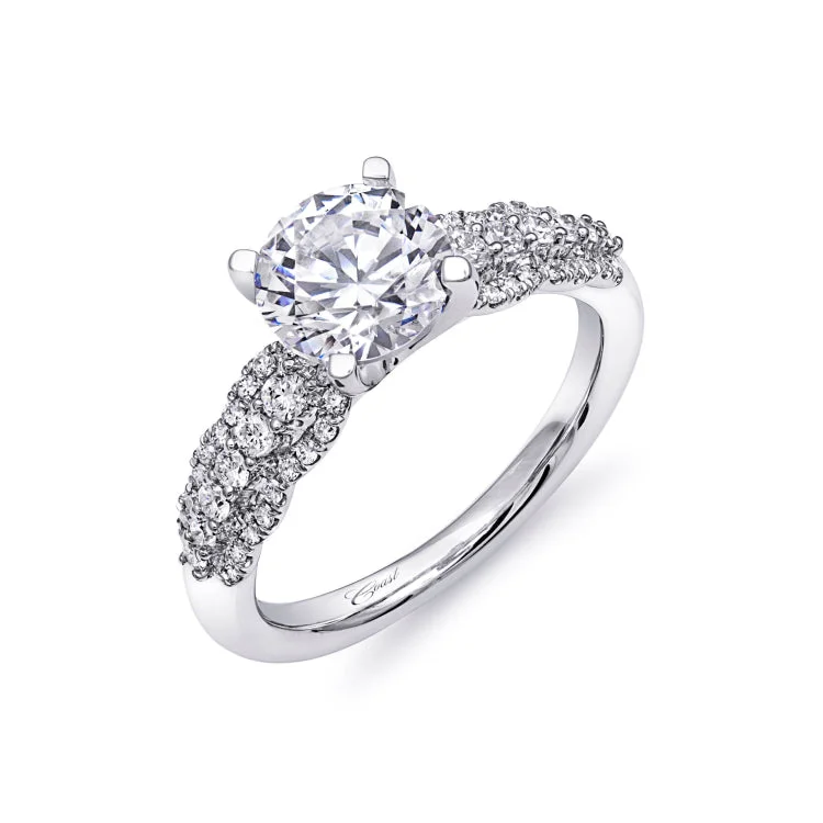 14 KT Engagement ring in White Gold