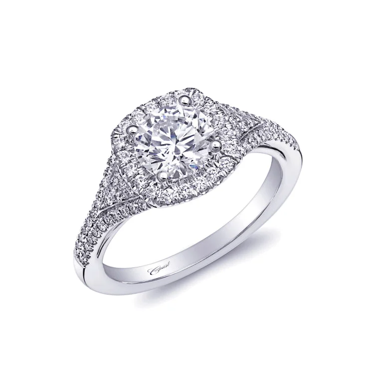 14 KT Engagement ring in White Gold