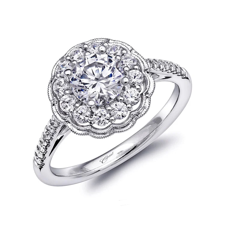 14 KT Engagement ring in White Gold