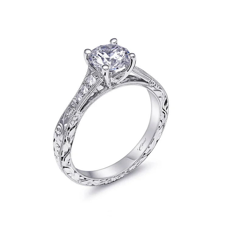 14 KT Engagement Ring in White Gold