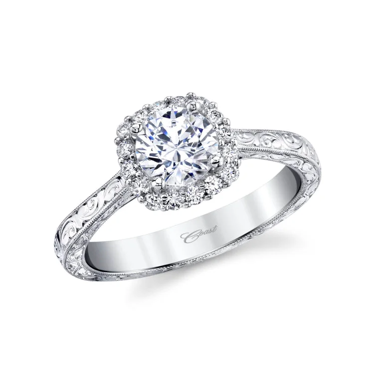 14 KT Engagement Ring in White Gold