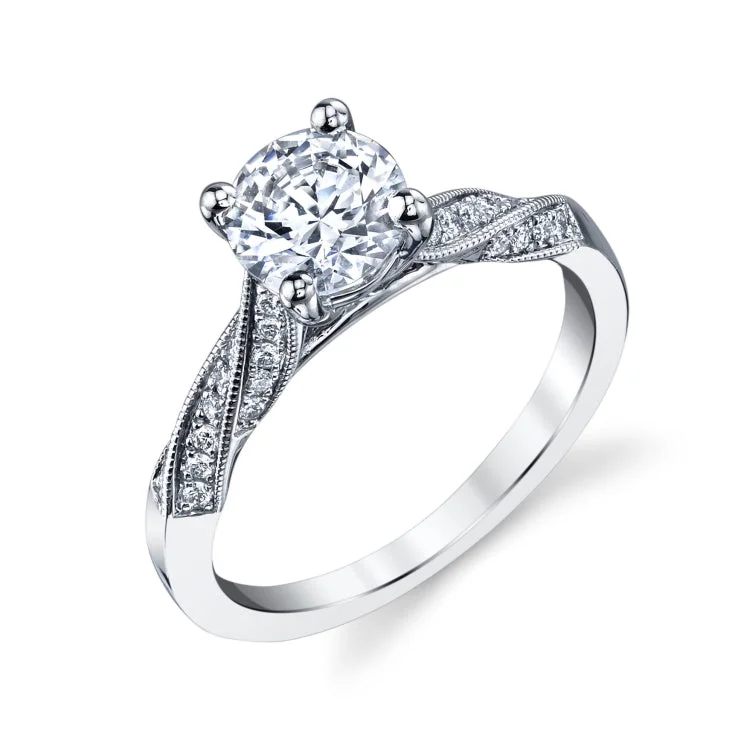 14 KT Engagement Ring in White Gold