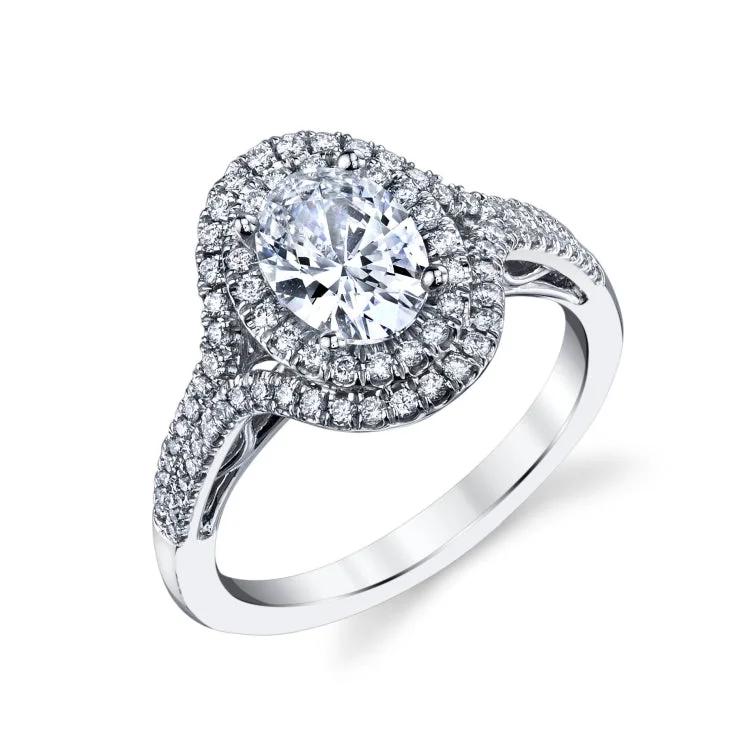 14 KT Engagement ring in White Gold