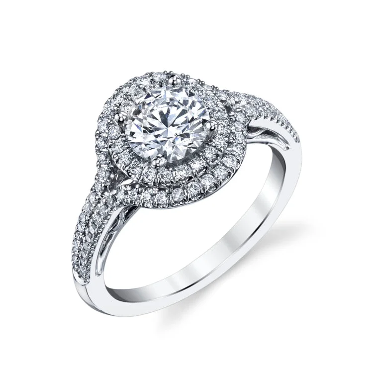 14 KT Engagement ring in White Gold