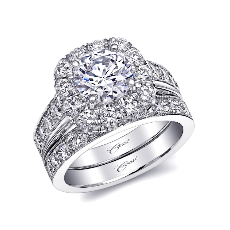 14 KT Engagement ring in White Gold