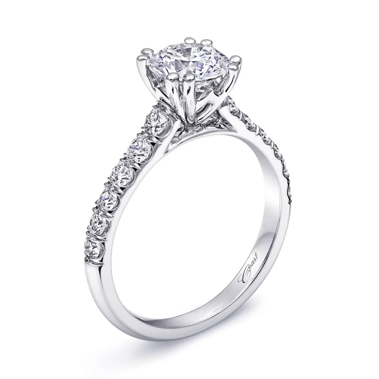 14 KT Engagement ring in White Gold