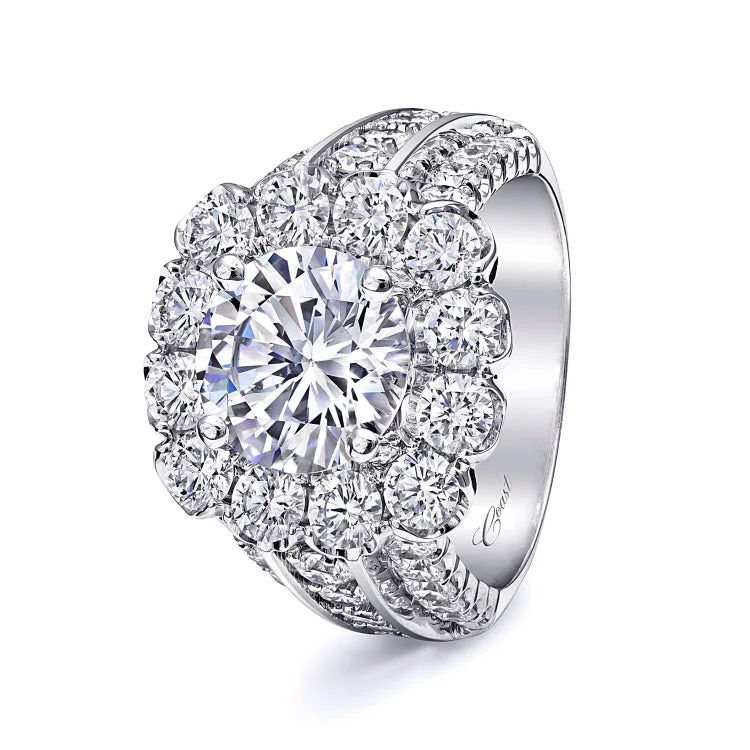 14 KT Engagement ring in White Gold