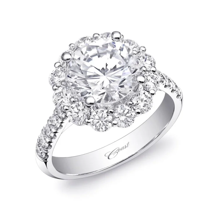 14 KT Engagement Ring in White Gold