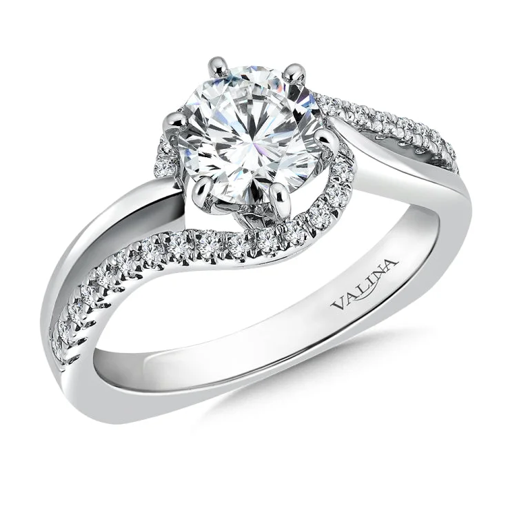 Spiral Style Diamond Engagement Ring