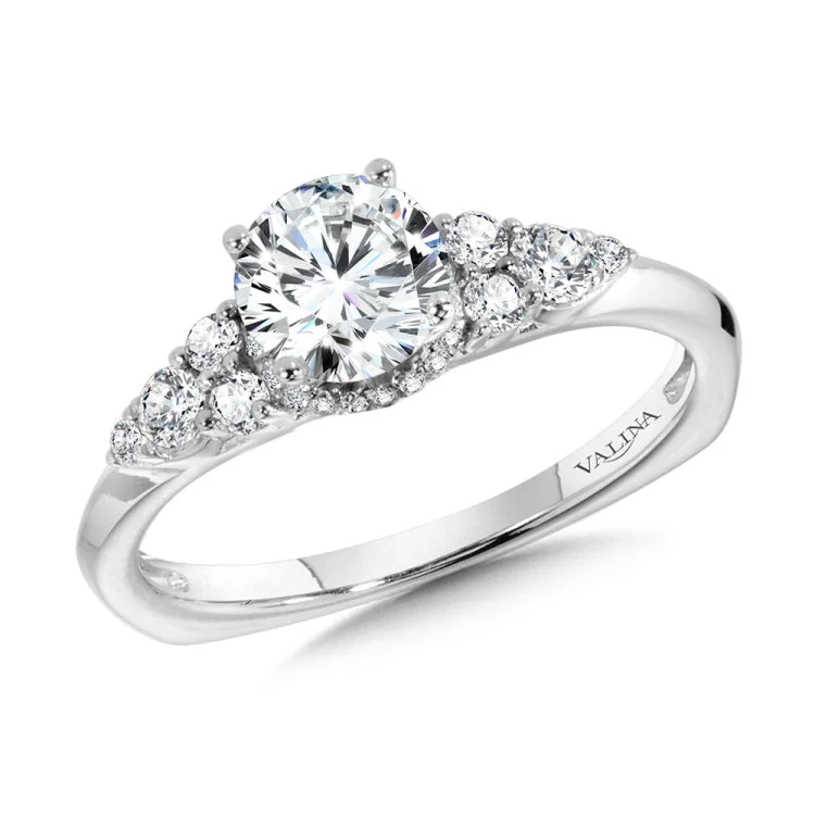 Tapered Diamond Engagement Ring