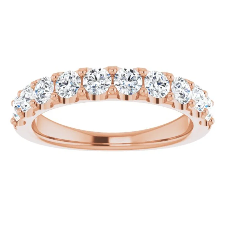 14K Rose 1 CTW Natural Diamond Anniversary Band