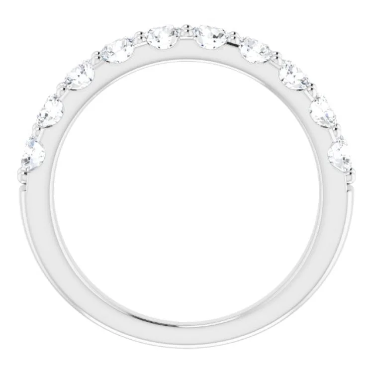 Platinum 1 CTW Natural Diamond Anniversary Band