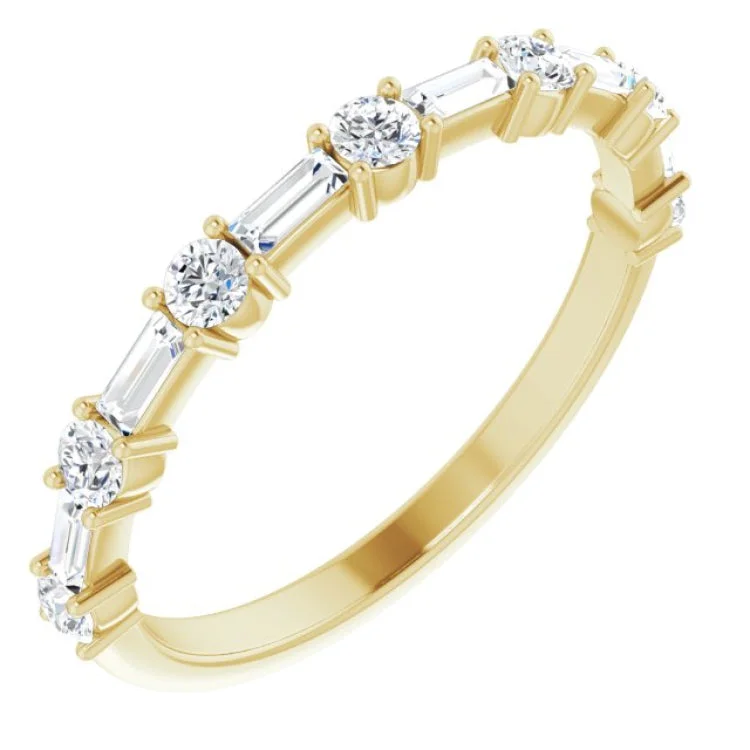 14K Yellow 1/2 CTW Natural Diamond Anniversary Band