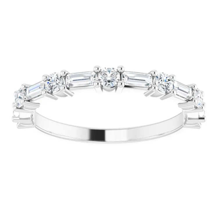 14K White 1/3 CTW Natural Diamond Anniversary Band