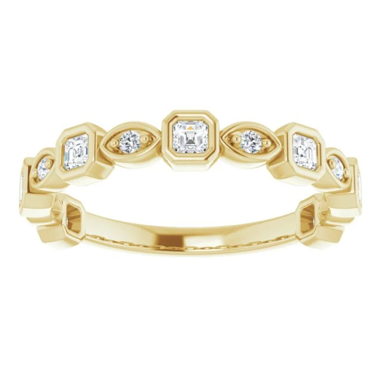 14K Yellow 3/8 CTW Natural Diamond Anniversary Band