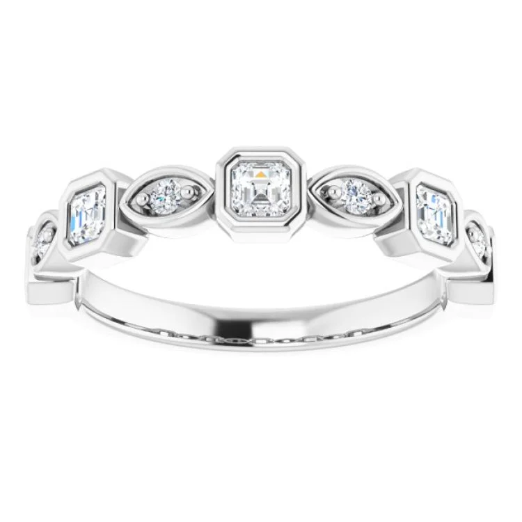 14K White 1/2 CTW Natural Diamond Anniversary Band