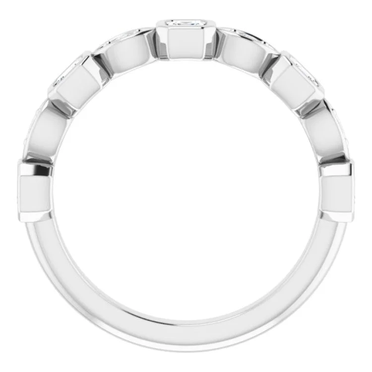 Platinum 1/2 CTW Natural Diamond Anniversary Band