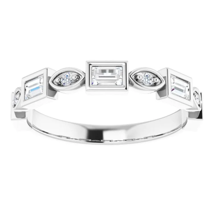 14K White 1/2 CTW Natural Diamond Anniversary Band