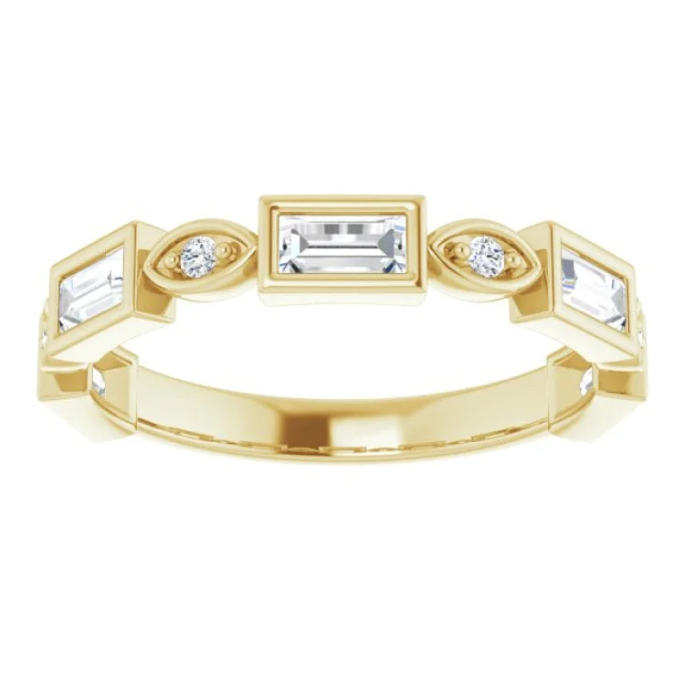 14K Yellow 5/8 CTW Natural Diamond Anniversary Band