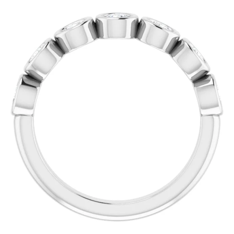 Platinum 3/4 CTW Natural Diamond Anniversary Band